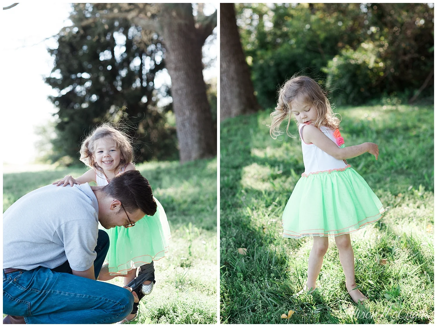 This girl got a wardrobe change too...I hope you can see how badly she wanted to wear this dress...