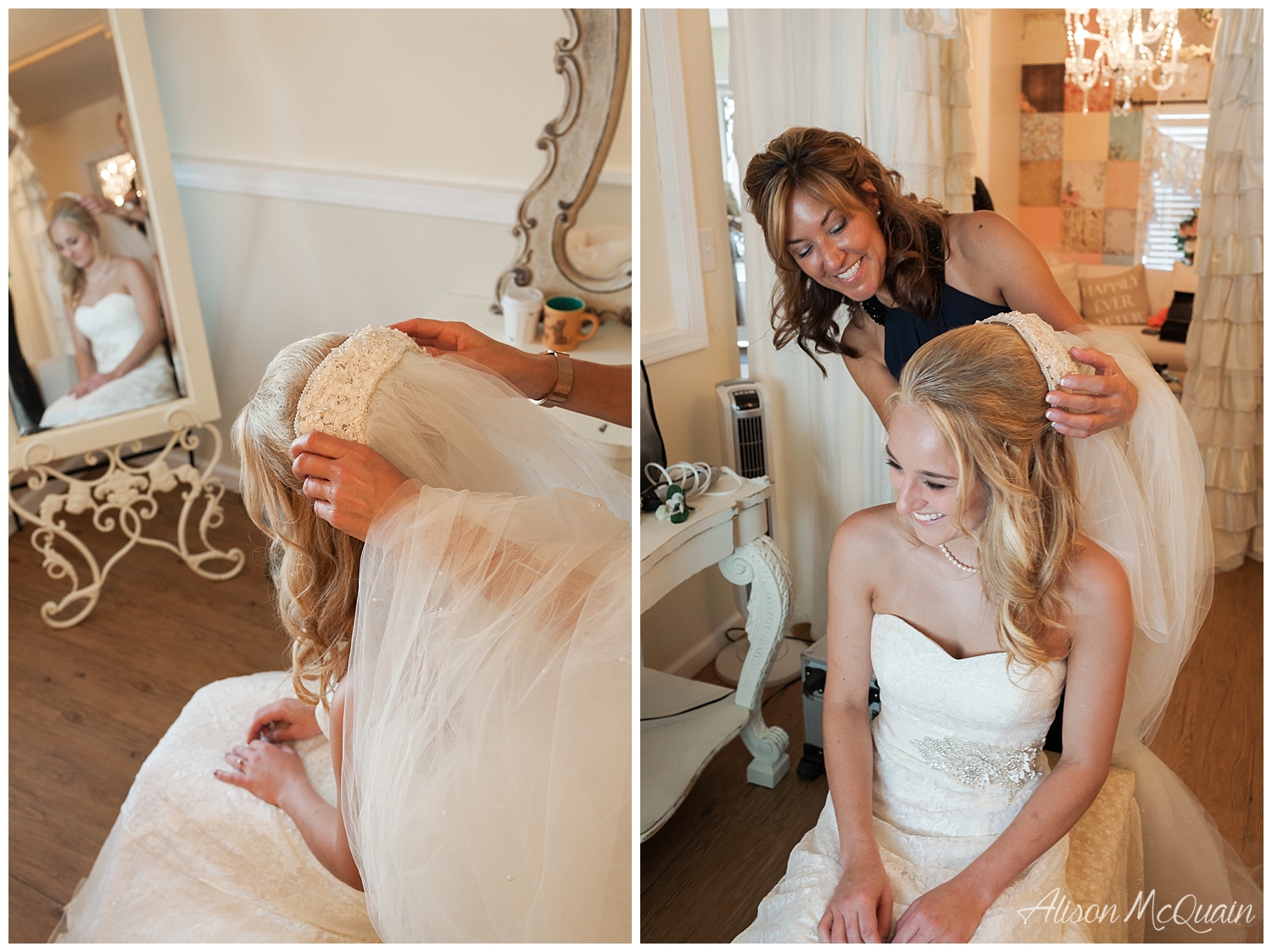 The same veil her mom wore...