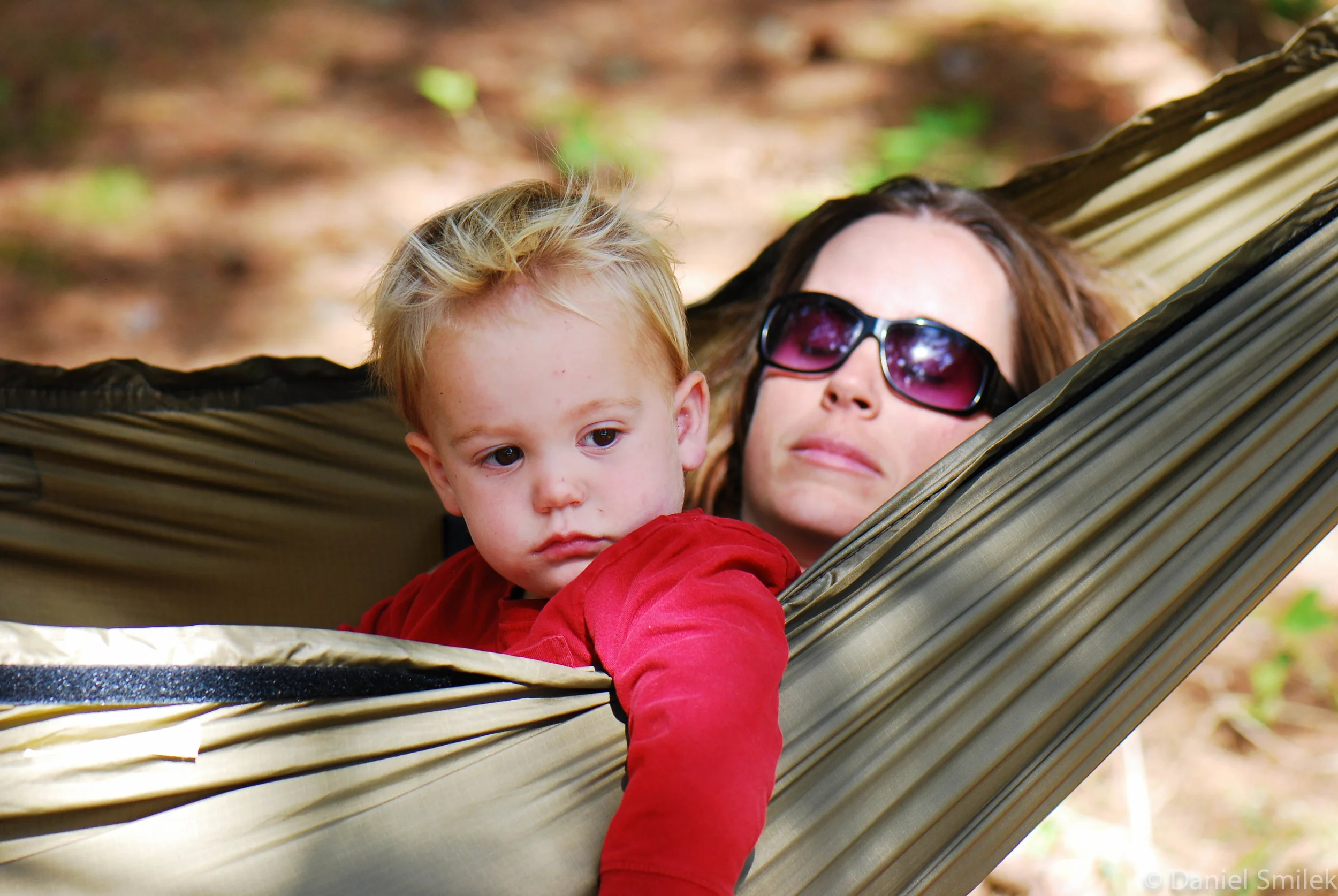 Cousin Luke and Auntie Shelley enjoying the hammock.