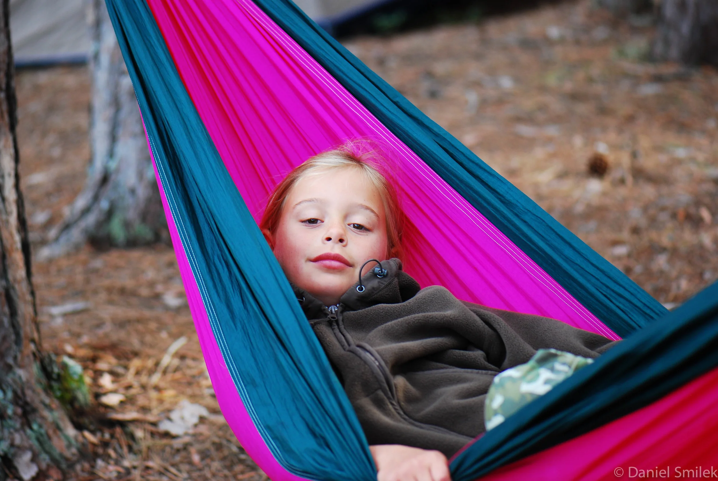 Cousin Anna lounging in the hammock on a 2010 backcountry trip.