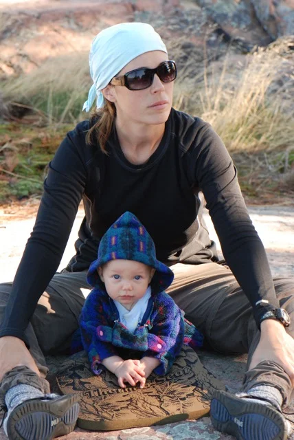 4 month old Eva - already on her second backcountry trip