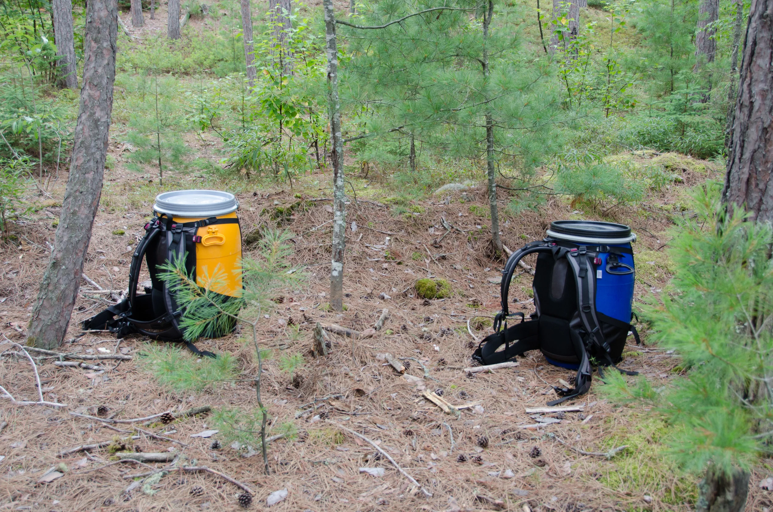 Our food barrels placed far away from our campsite.