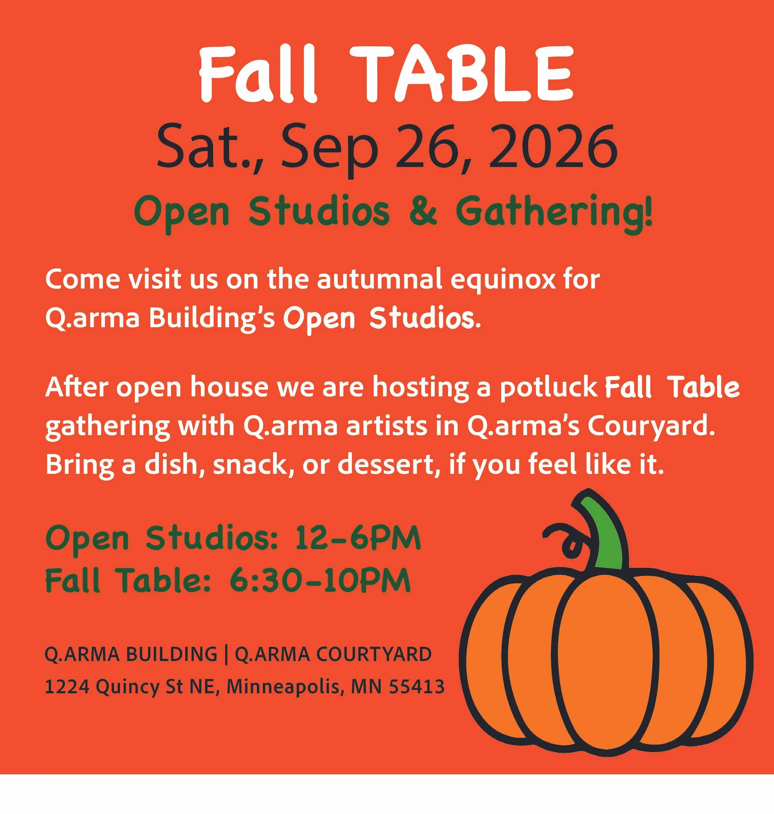 Fall Table Open Studios