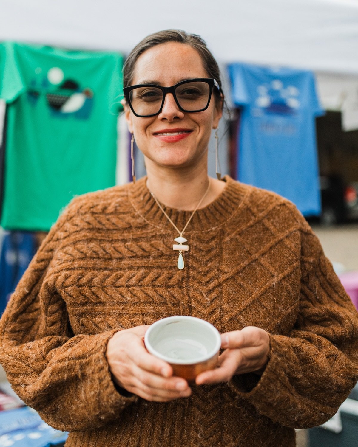 Check out ness beautiful pieces from @melfavero &mdash; you can find them outside at one of the tents or inside on the first floor.

Melissa creates functional, high-fired stoneware that blends form, balance, and color into everyday pieces&mdash;perf