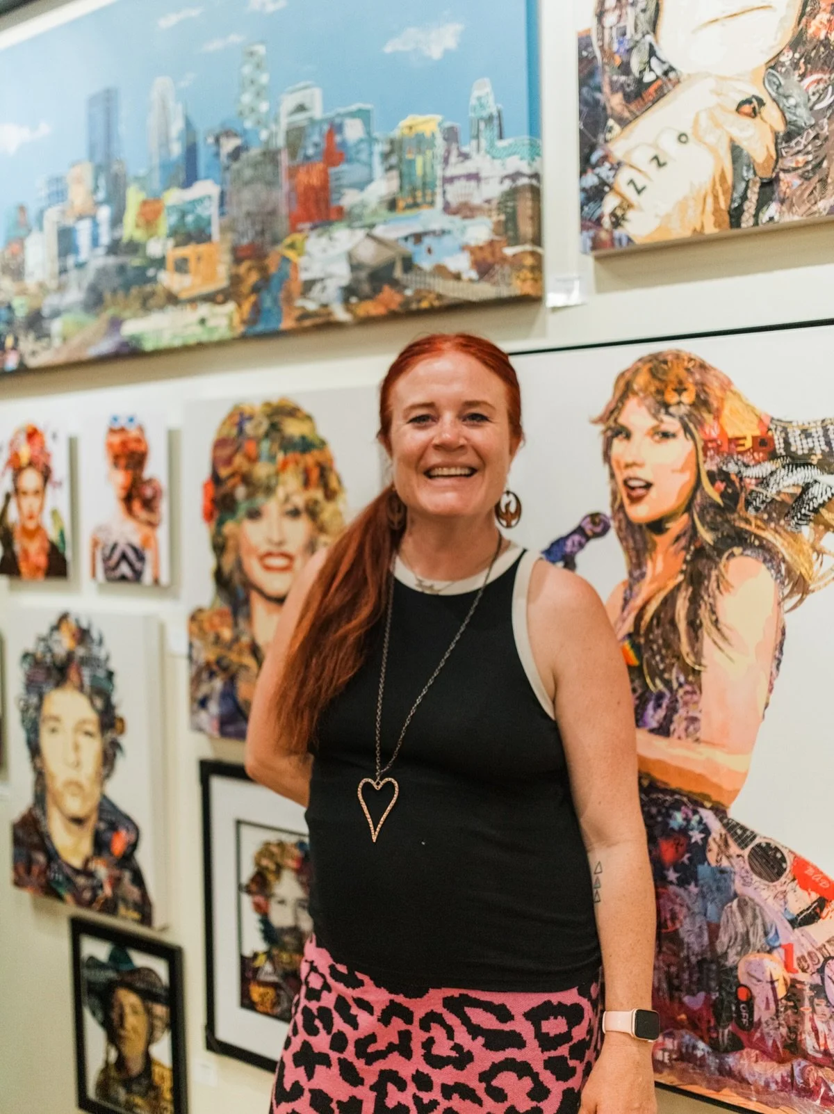 Check out @kristiartist1&rsquo;s vibrant collage work during Art-A-Whirl!

Using upcycled and recycled paper, Kristi creates bold, pop culture&ndash;inspired pieces layered with color, texture, and movement. Her work transforms everyday materials int