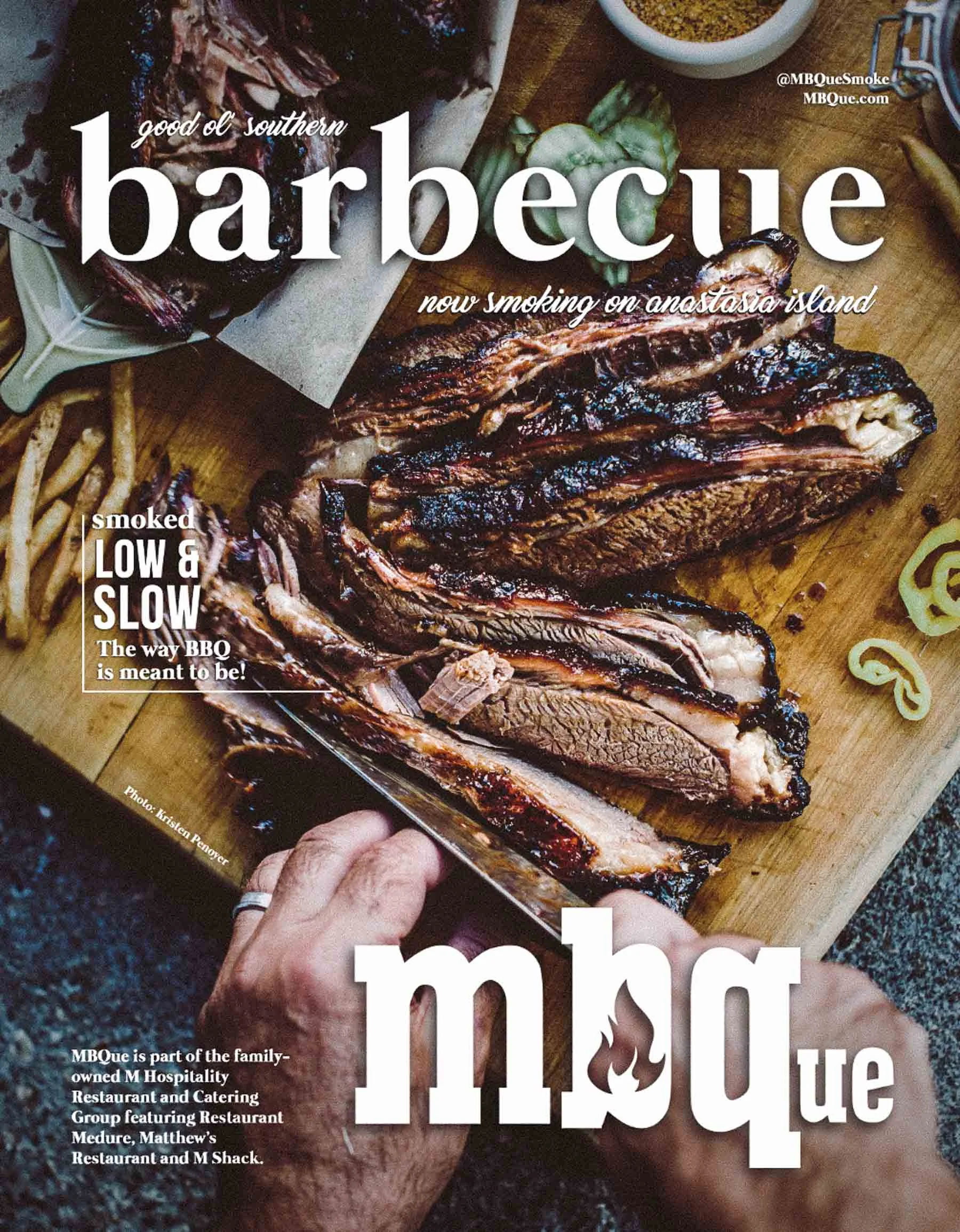 Image shot for MBQue barbecue restaruant in St. Augustine, Florida.