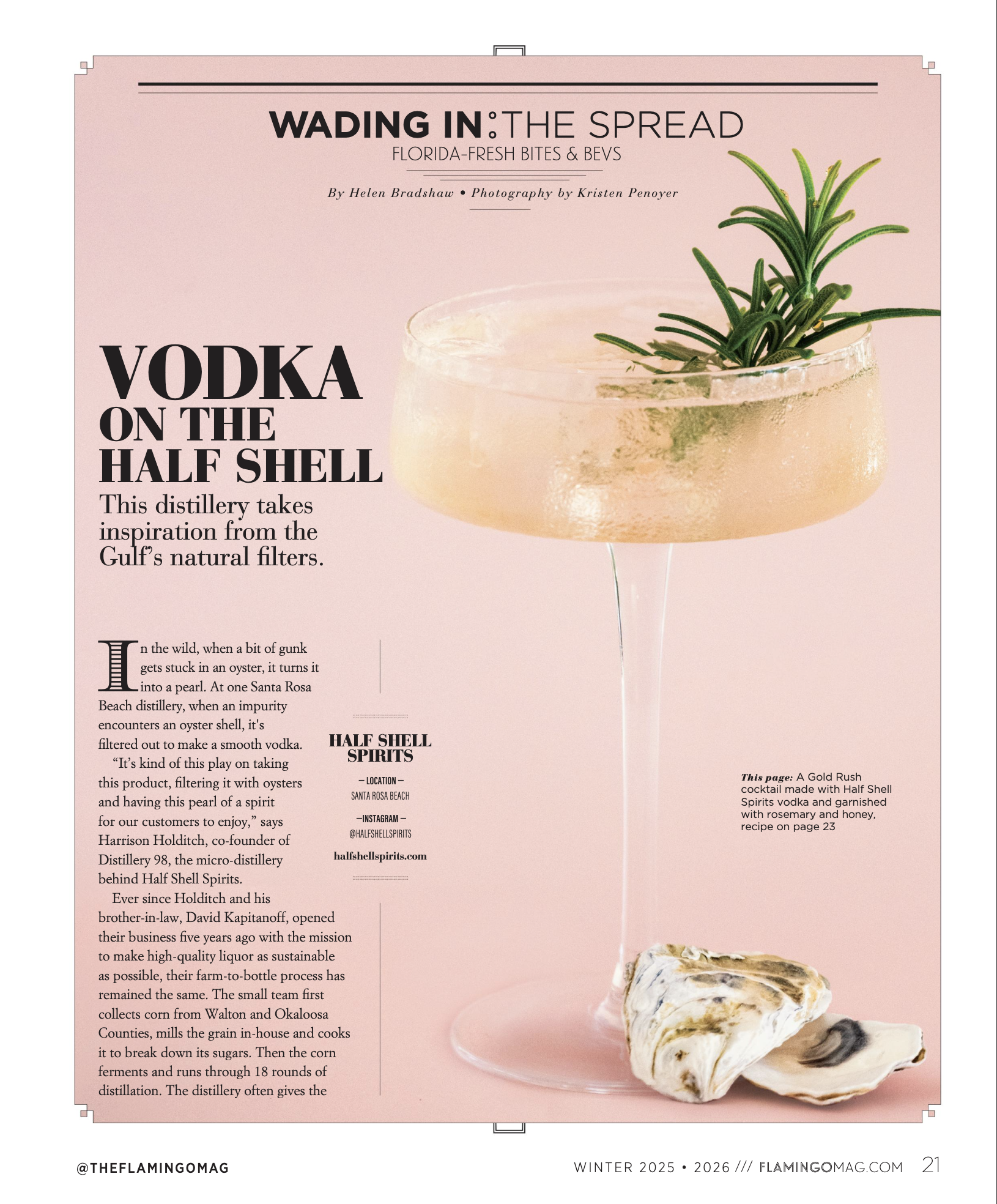 Flamingo Magazine Holiday 2025 Cocktail Photography — Ponte Vedra, Florida
