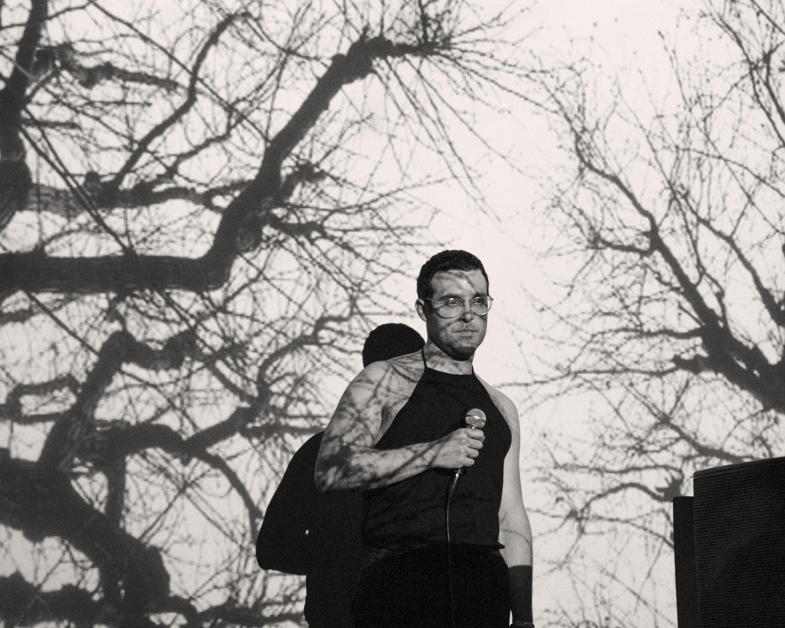 Musician Baths performing at The Echo in Los Angeles.