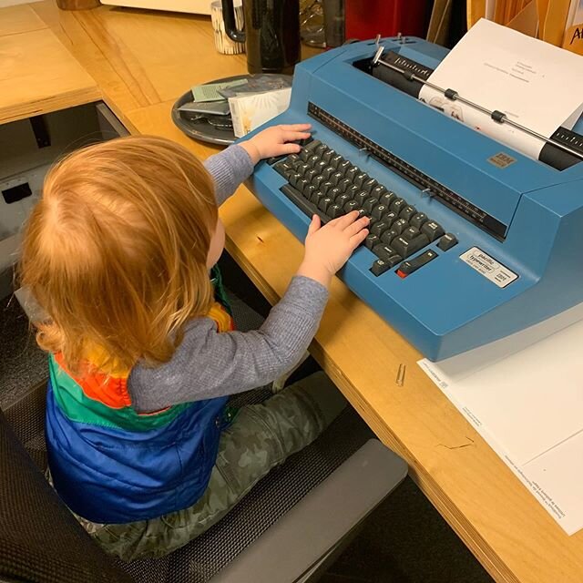 Start &lsquo;em young! This is @katebingburt&rsquo;s son loving the beloved #ibmselectric.
