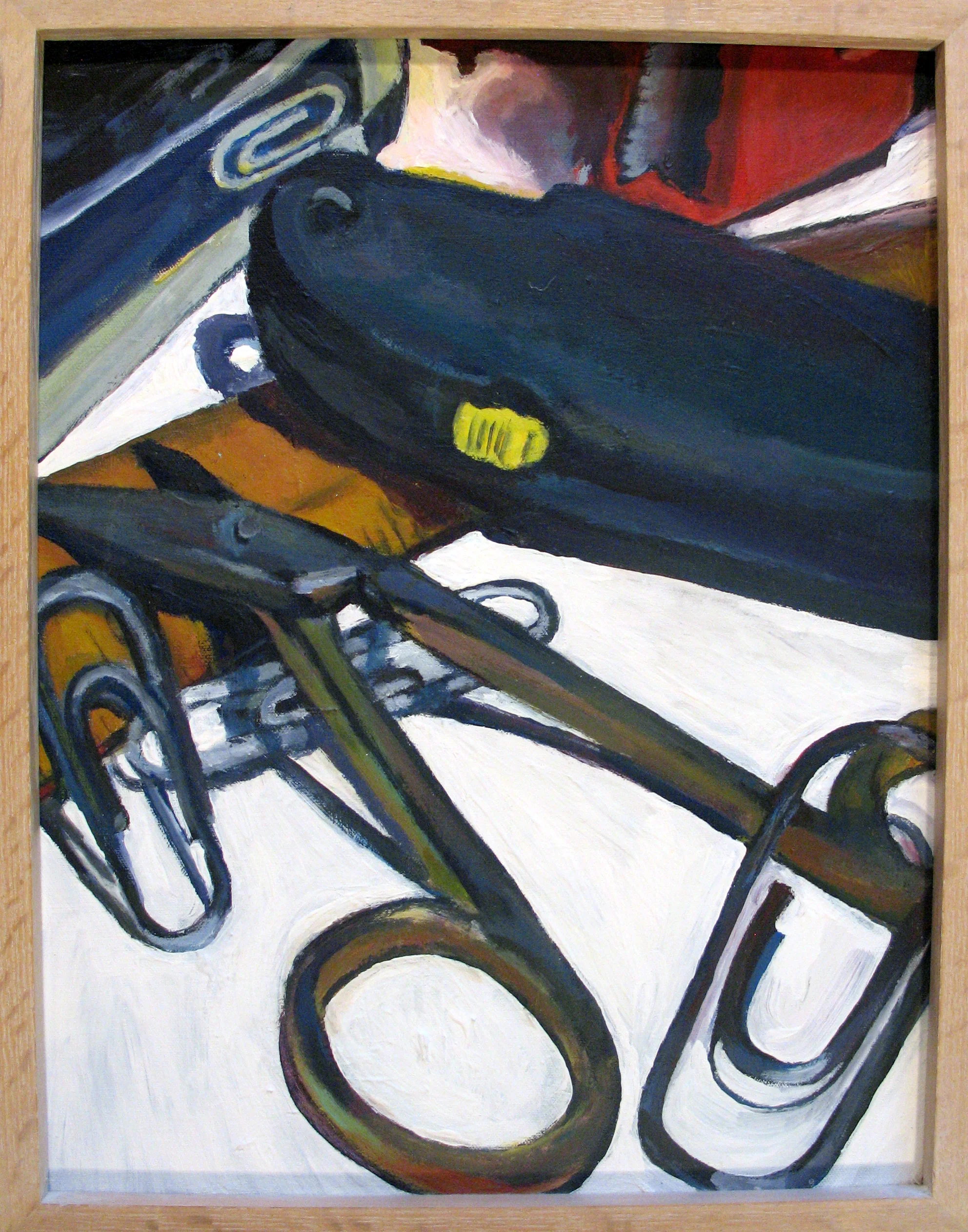"Paper clips" 1994, Acrylic, 18 x 14