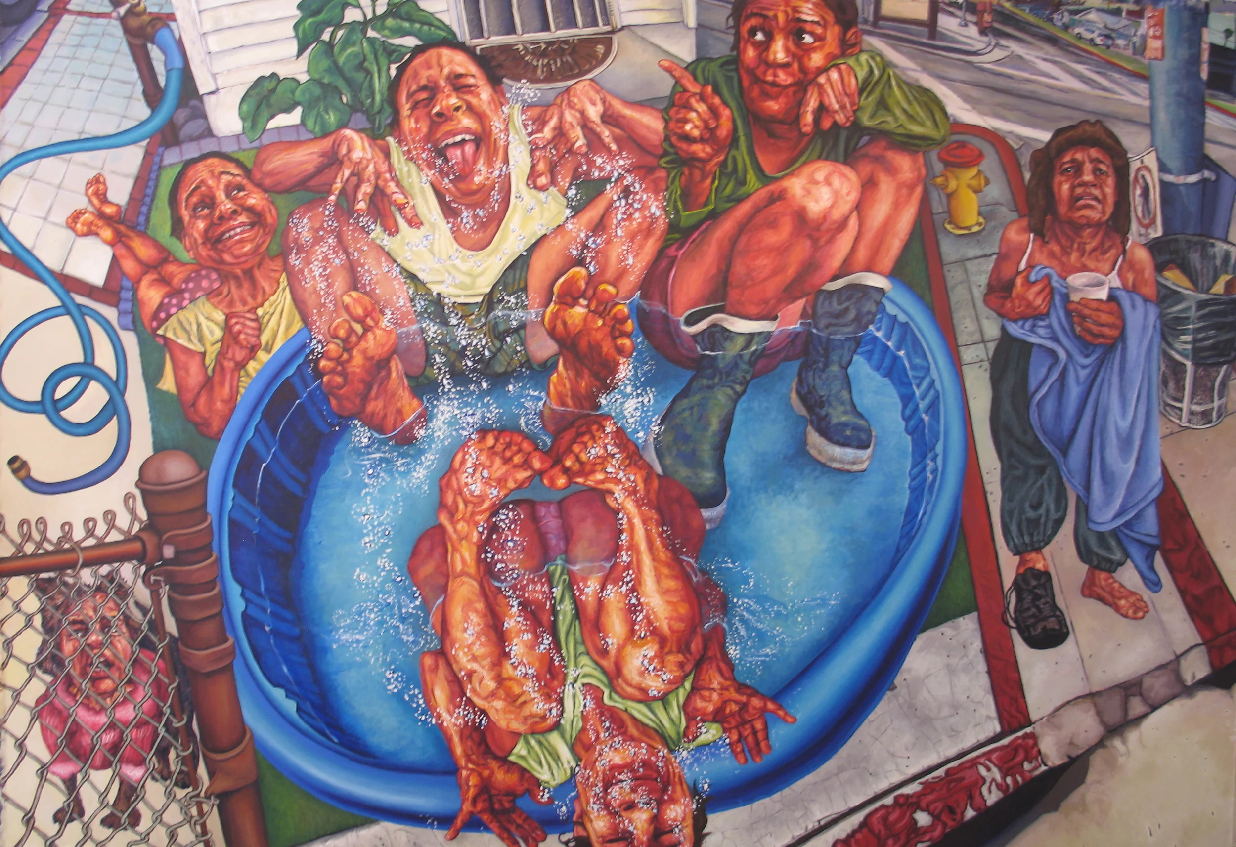 “Kiddie Pool” 2013 Acrylic, Unstretched 73 x 106