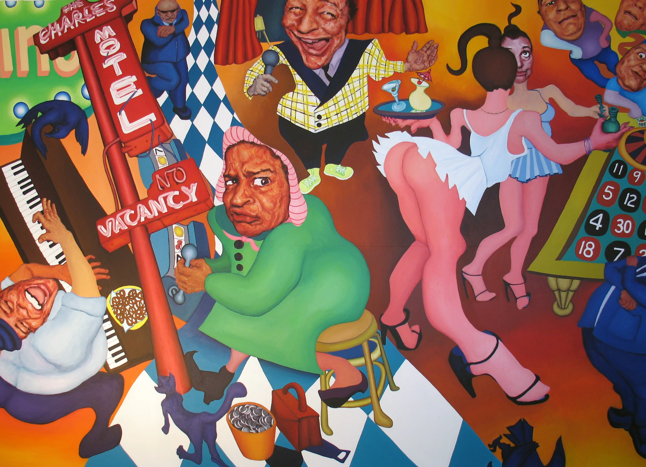 "Casino" 2007 Acrylic, Unstretched 95 x 133