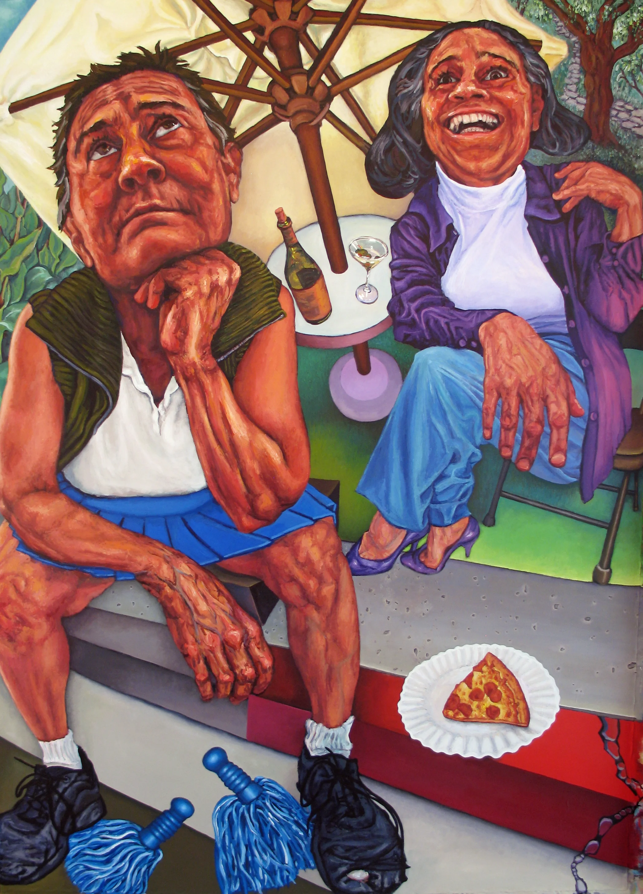 “rah, rah, sis, boom, bah” 2014 Acrylic, Unstretched 74 x 54
