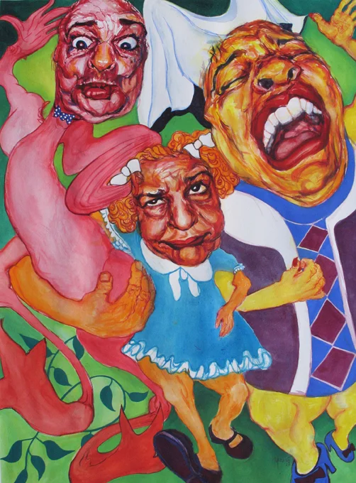 AND THE MORAL… 2002 Watercolor 29 x 21