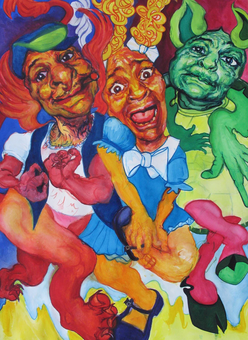 “The Lobster Quadrille” 2000 Watercolor 29 x 21