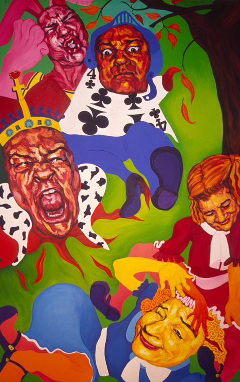 “Awaking” 2002 Acrylic, Unstretched 94 x 61