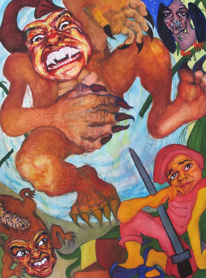 “Jabberwocky” 2001 Watercolor 29x21