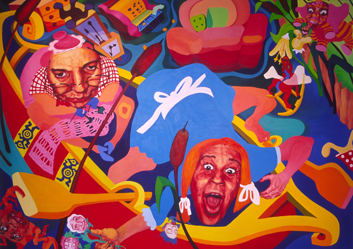 “Wool and Water” 2003 Acrylic, Unstretched 96x133