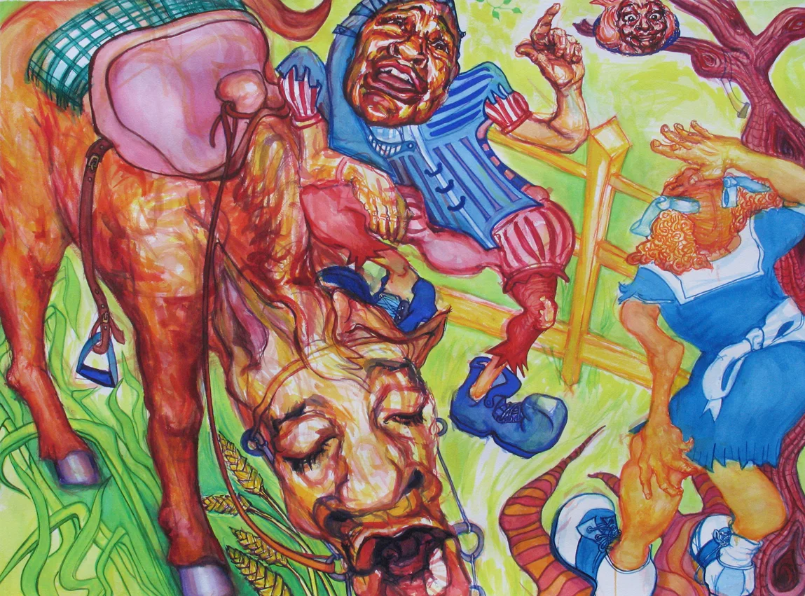 WHITE KNIGHT SINGS 2003 Watercolor 21 x 29