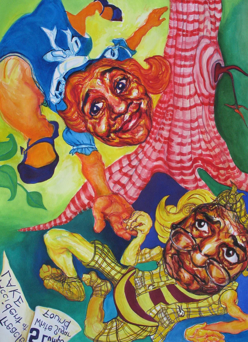 “The Wasp in a Wig” 2003 Watercolor 29x21