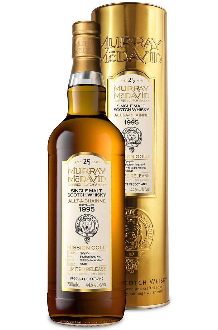 Murray McDavid Mission Gold - ALLT-A-BHAINNE 25YO Single Malt Scotch Whisky 