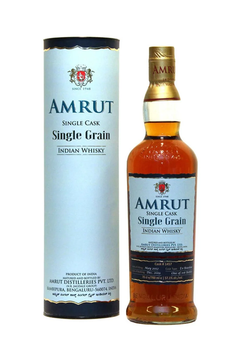 Amrut SINGLE GRAIN Single Cask Indian Whisky — glass revolution imports, image size:833x1250