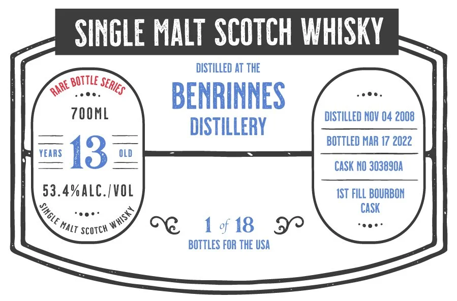 Dram Hunter Whisky 359 BENRINNES 13YO