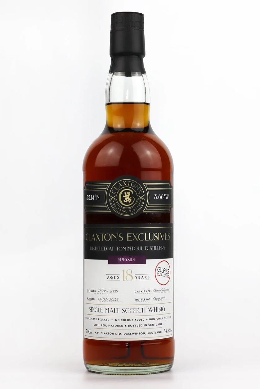 Claxton's TOMINTOUL 18YO Single Malt Scotch Whisky