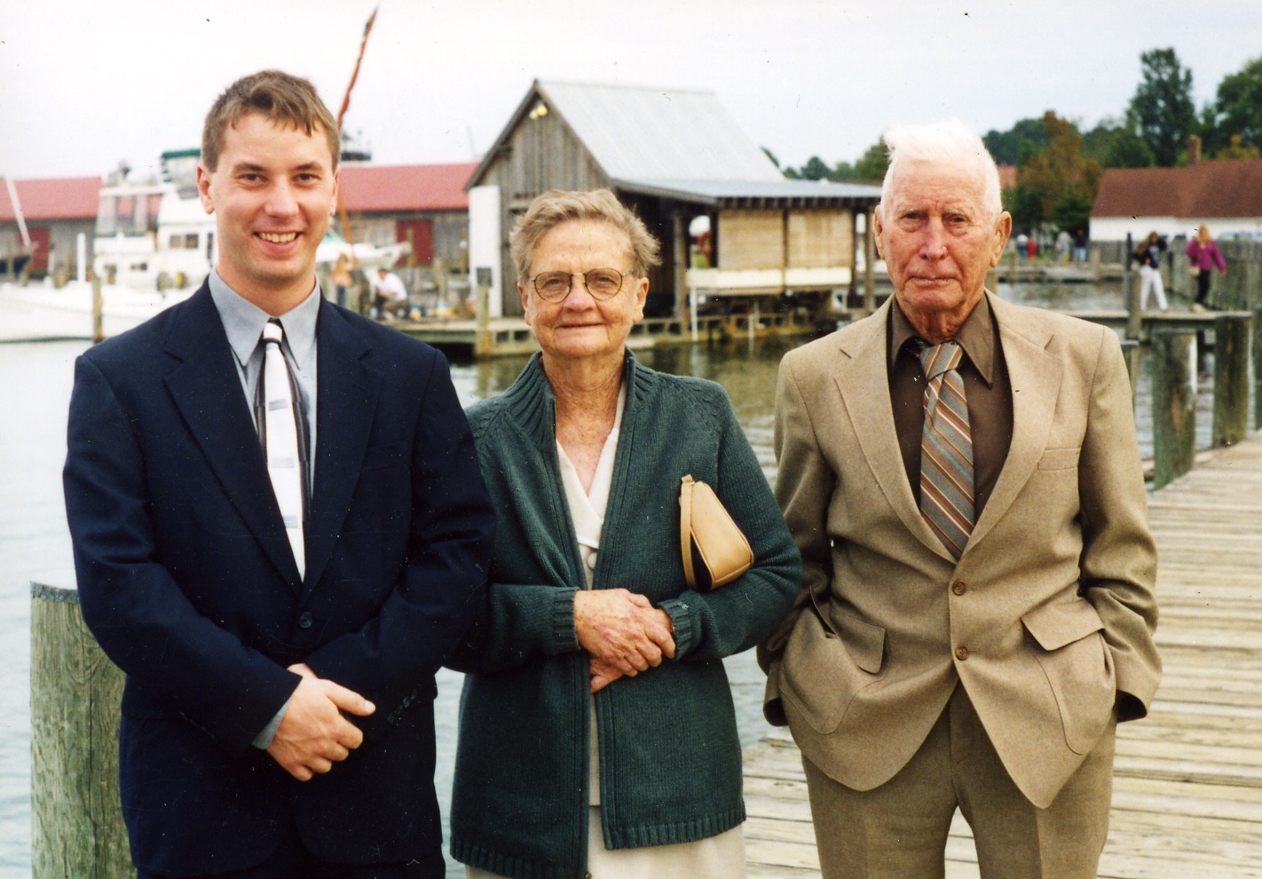 Auke Piersma with Hazel and Merrill at Auke's wedding