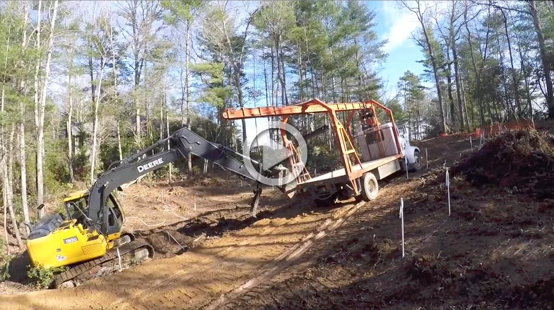 Setting a Septic Tank in 90 Seconds