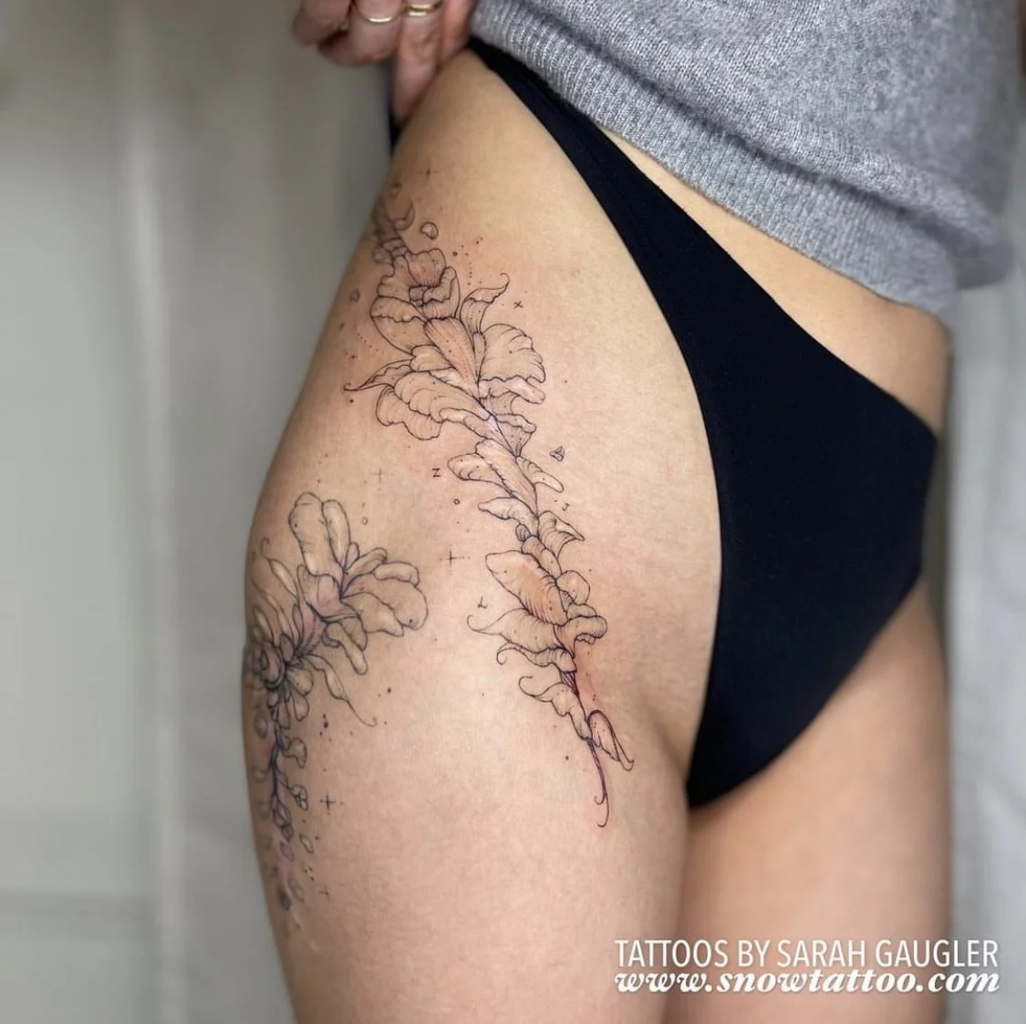 Scar Cover Up Tattoo by Sarah Gaugler at Snow Tattoo New York