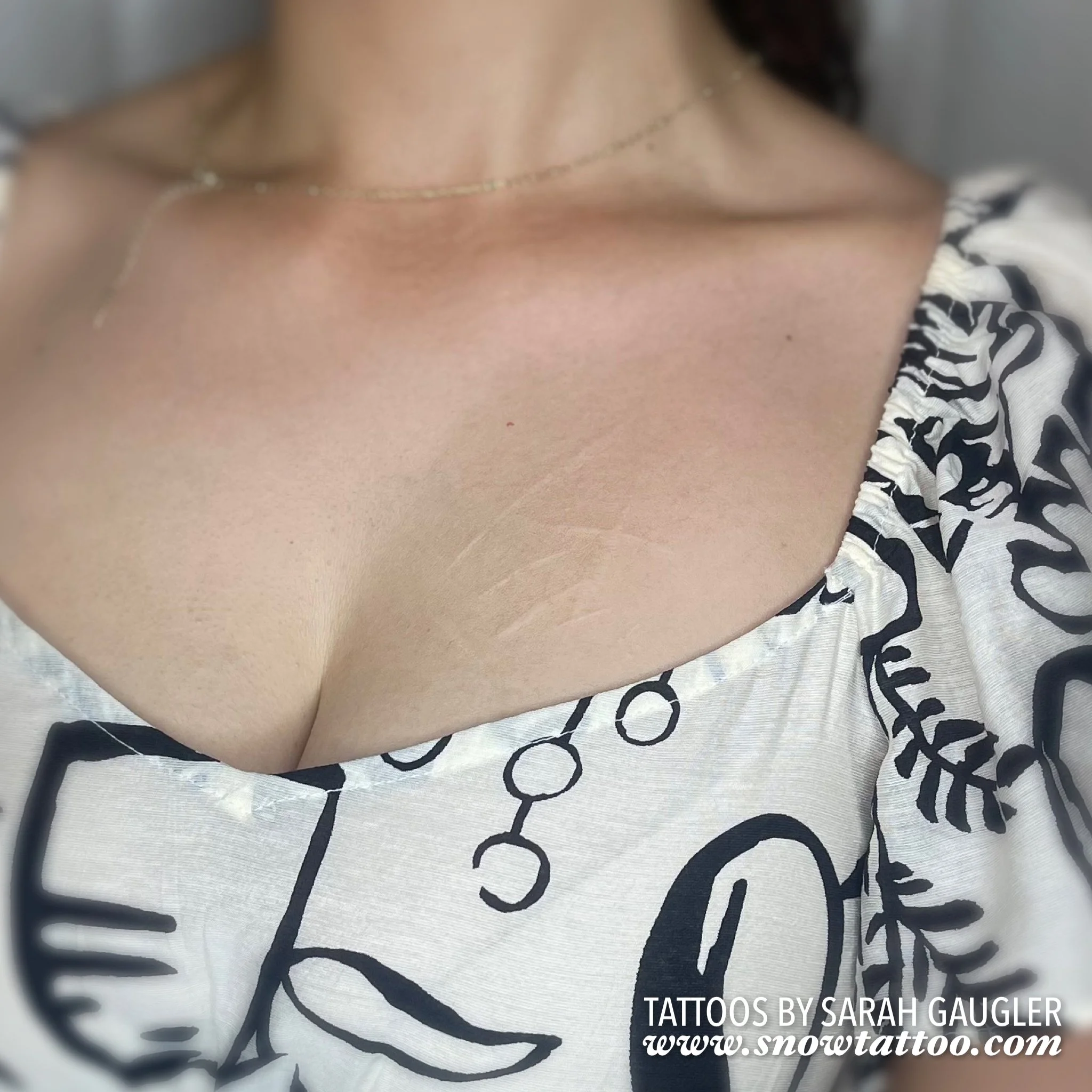 Scar Tattoo Cover Up by Sarah Gaugler at Snow Tattoo New York