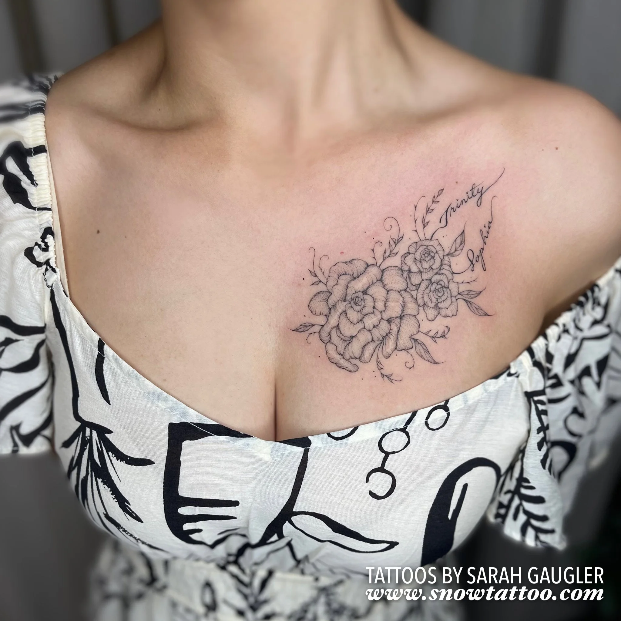 Scar Cover Up Tattoo by Sarah Gaugler at Snow Tattoo New York