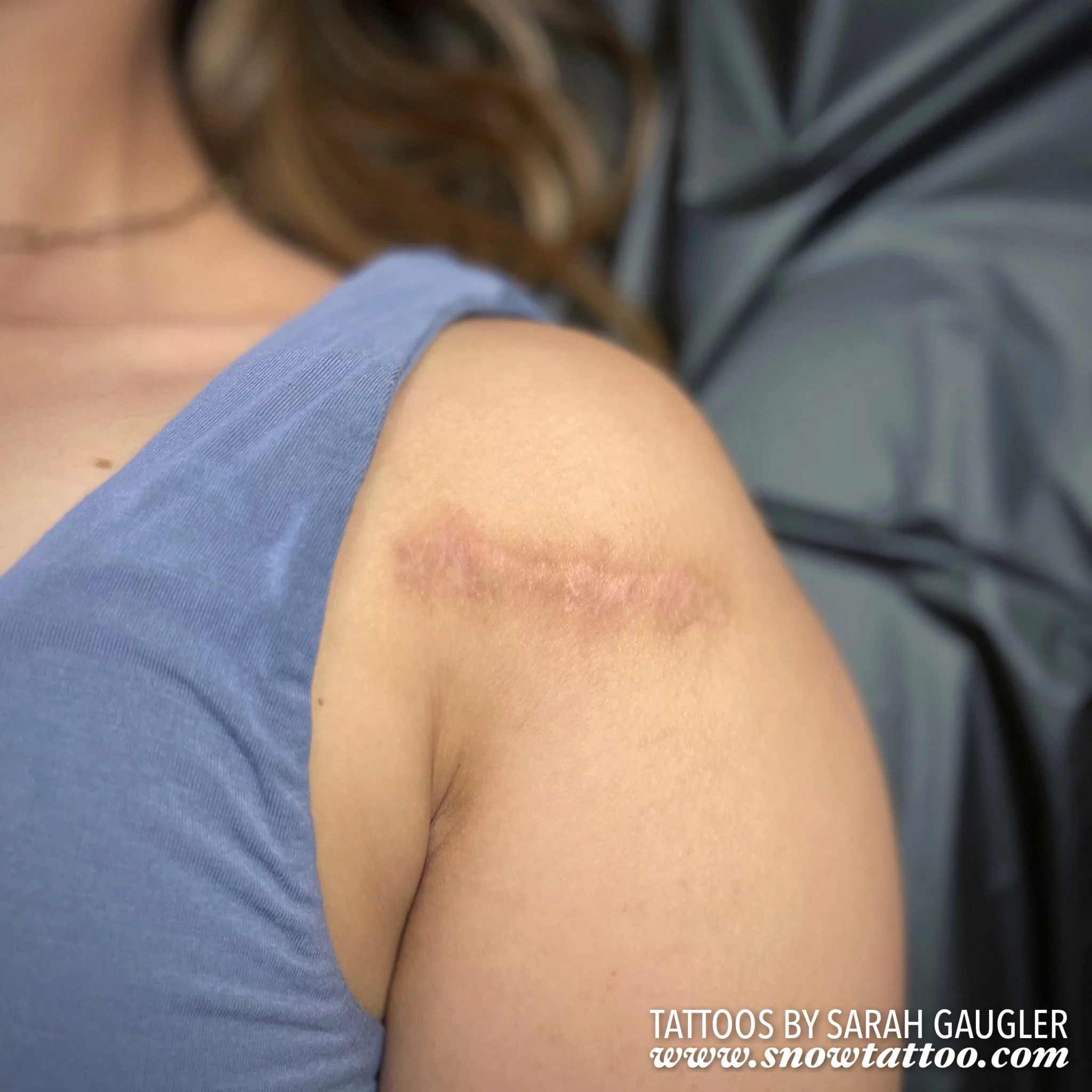 Scar Tattoo Cover Up by Sarah Gaugler at Snow Tattoo New York