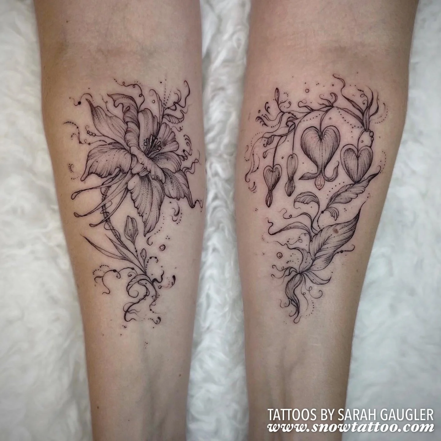 Signature Custom Designed Fine Line Delicate Dainty Intricate Tattoo by Sarah Gaugler Snow Tattoo New York Best Tattoos Best Tattoo Artist NYC Tribeca