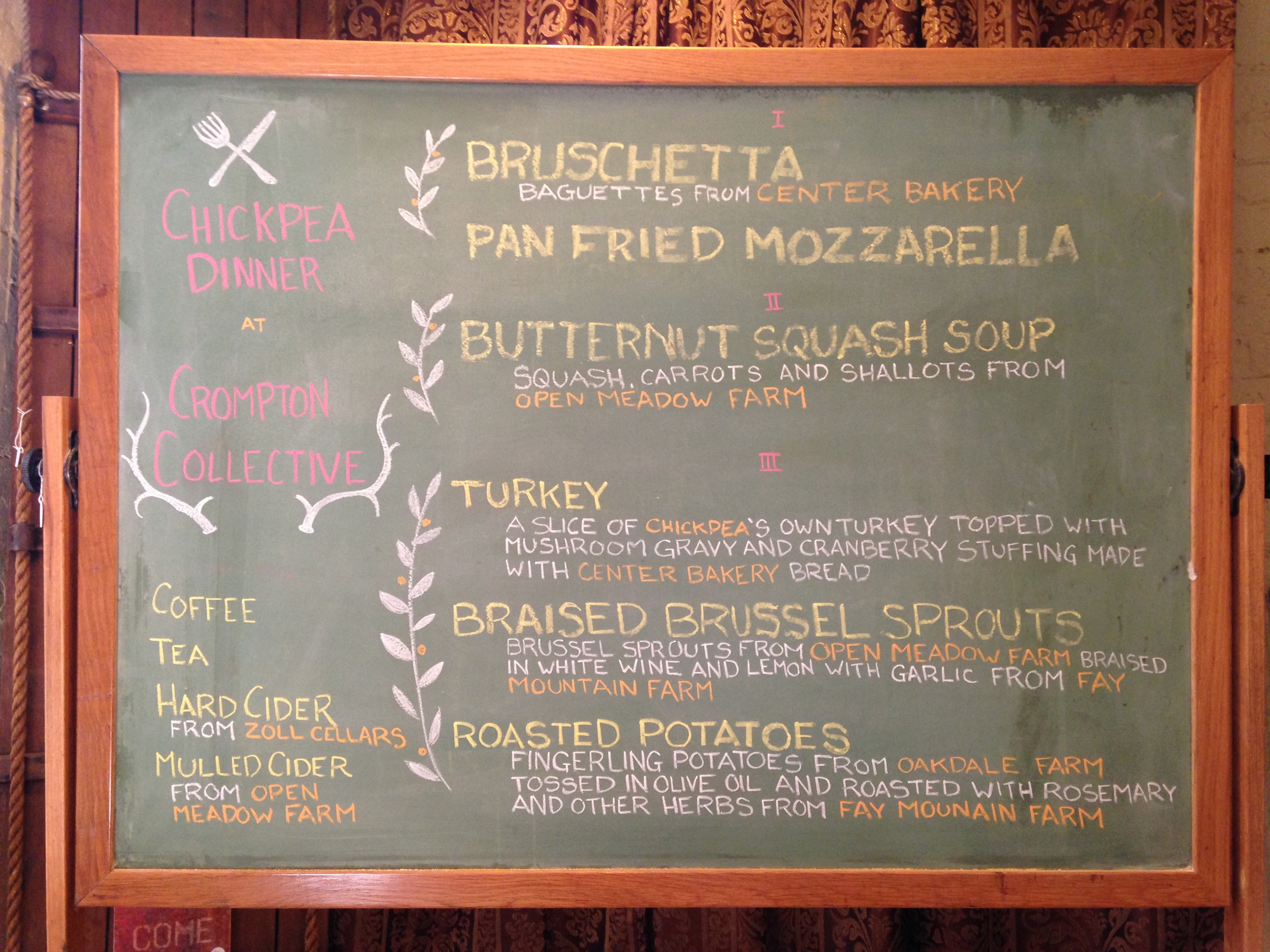 Chickpea Pop-Up Menu
