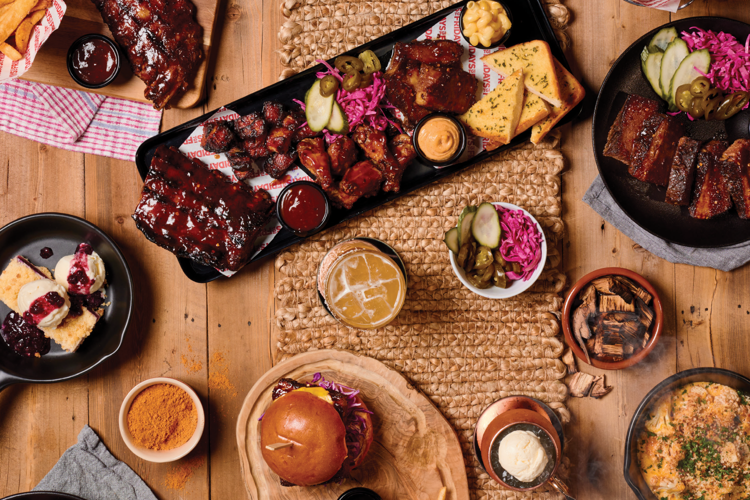 Creative Direction and design for the TGI Fridays American Smokehouse BBQ Campaign 
