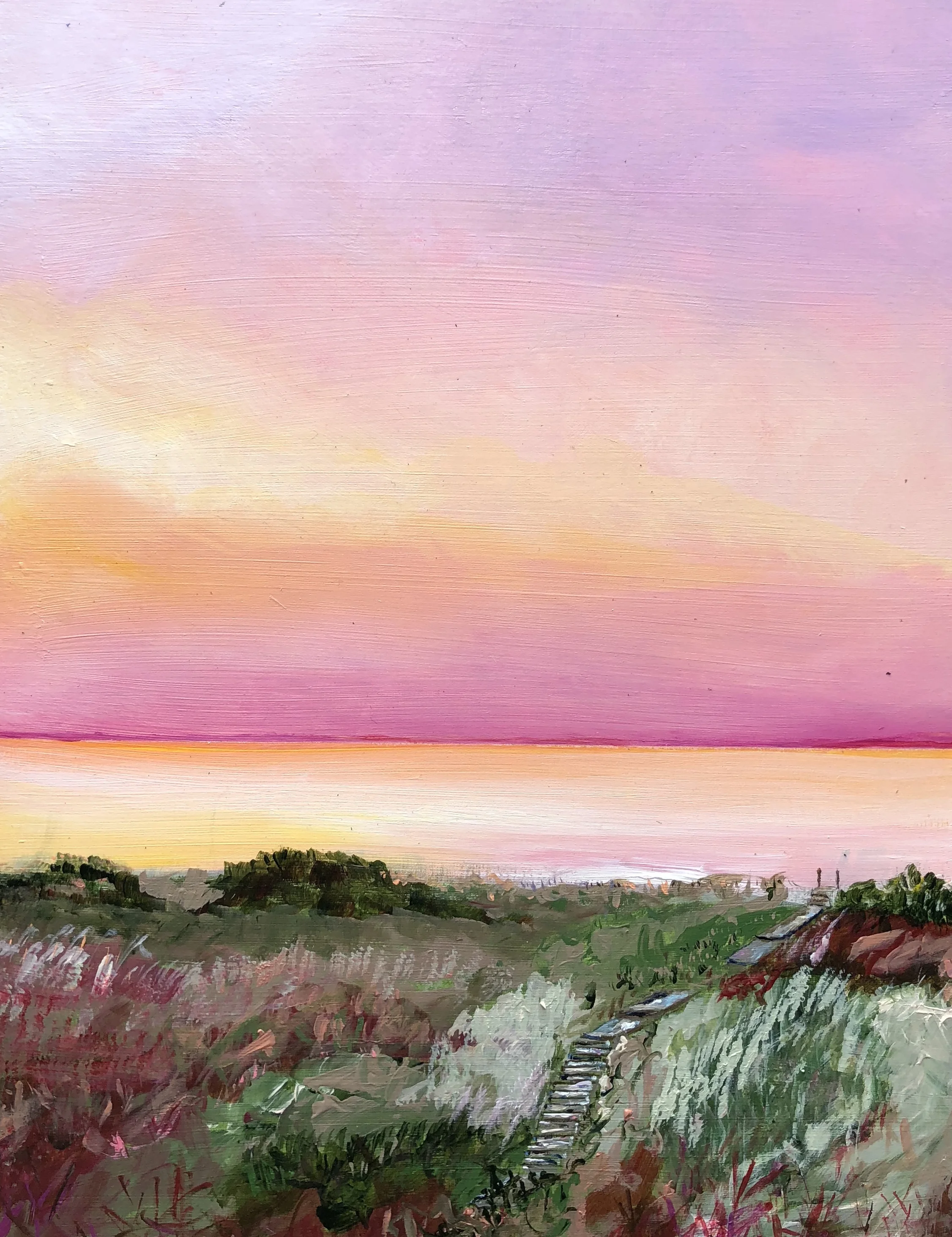 Sunset on Steps Beach_11x14_$55.jpg