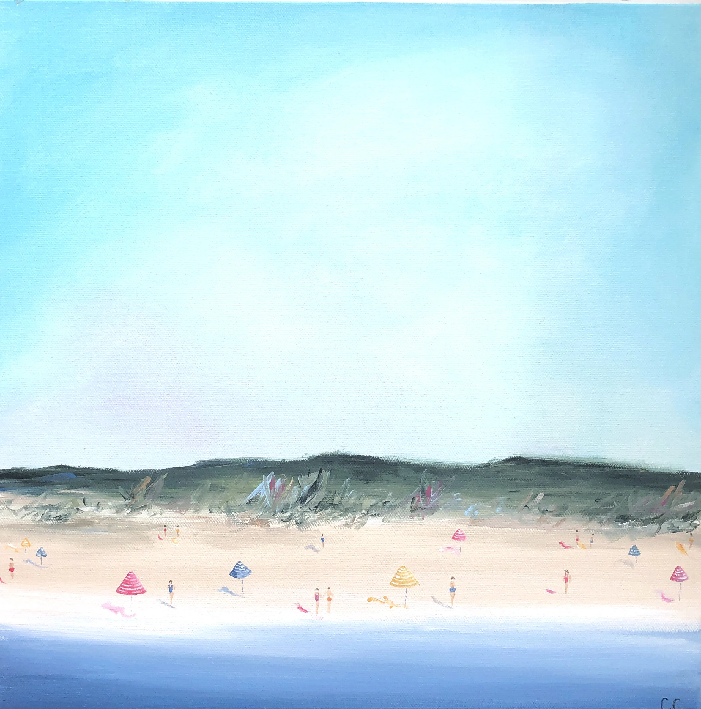 Teal Blue Beach Days _16x16.jpg