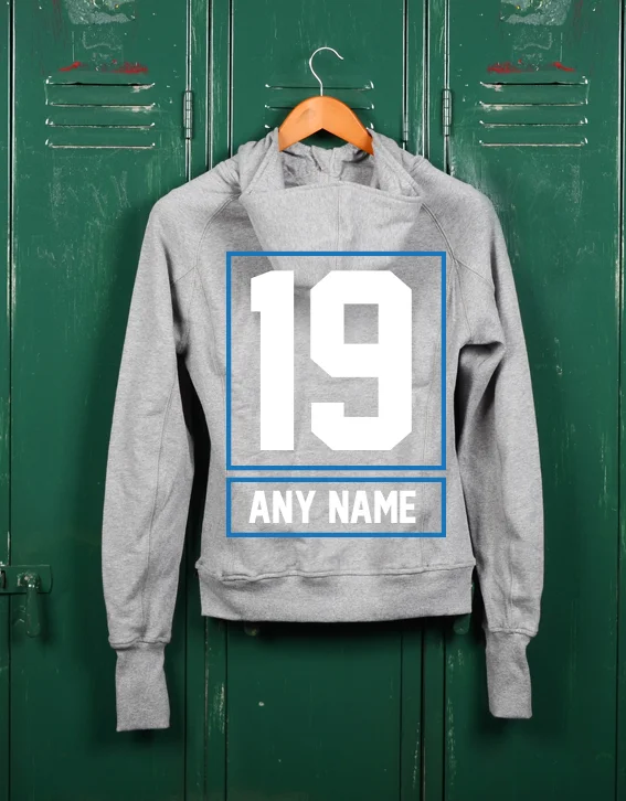 CUSTOM HOODIE - GREY MARLE