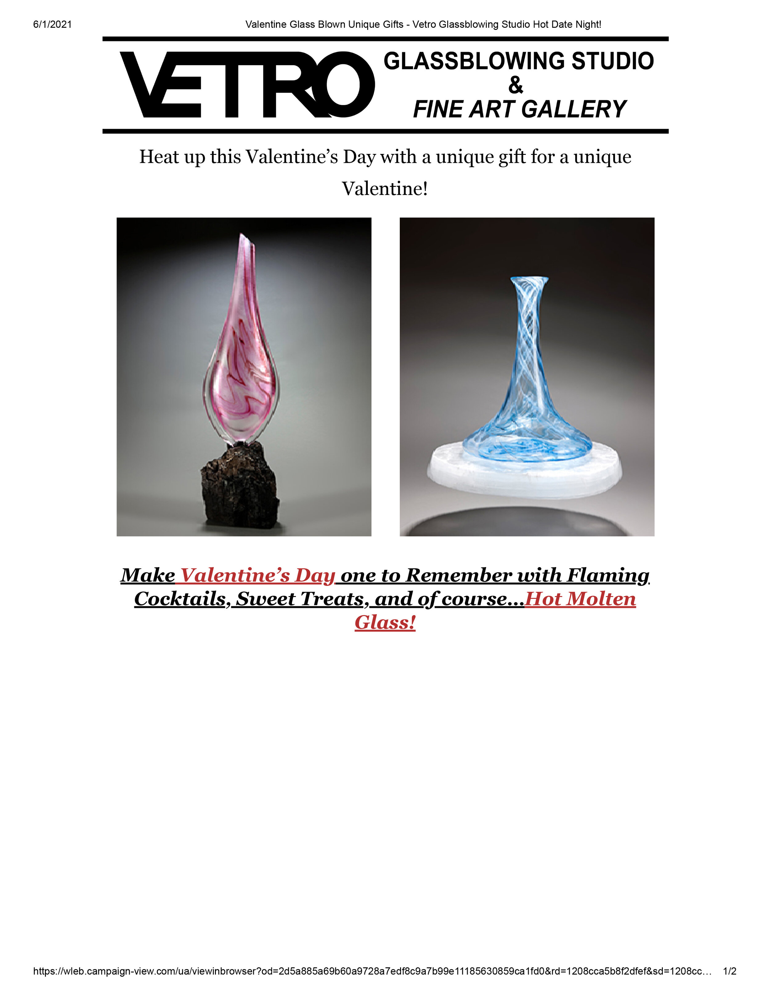 Email Campaigns -Vetro Glassblowing Studio - Heat up this Valentine’s Day with a unique gift -1.jpg