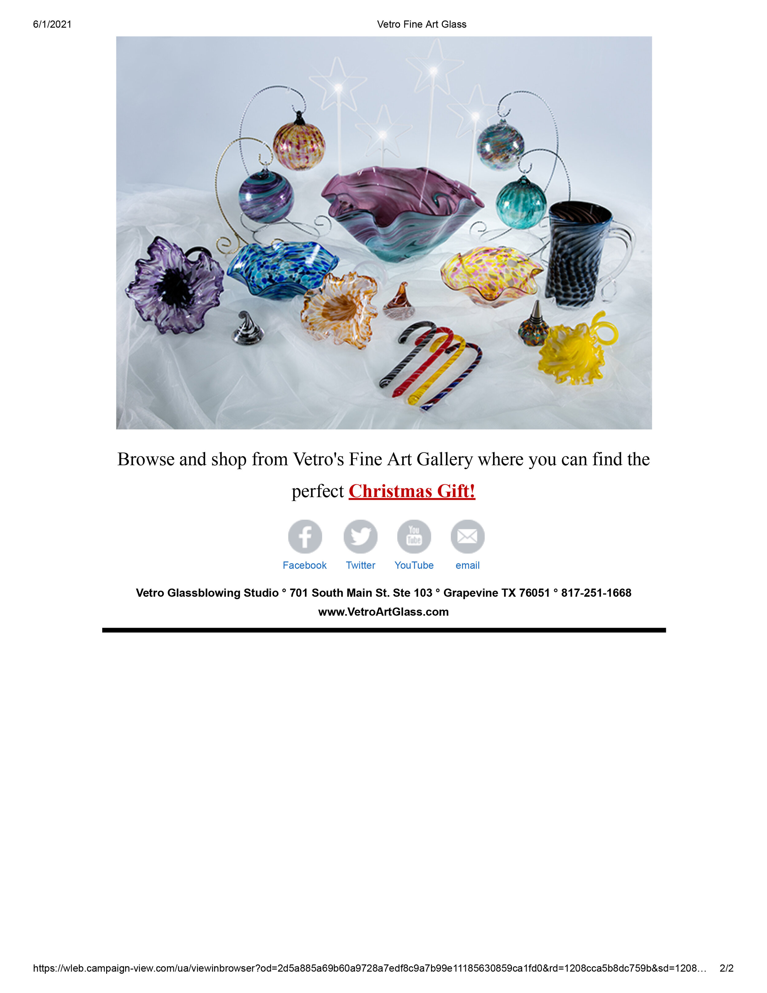 Email Campaigns -Vetro Glassblowing Studio - Things are HEATING UP this holiday season-angel-2.jpg