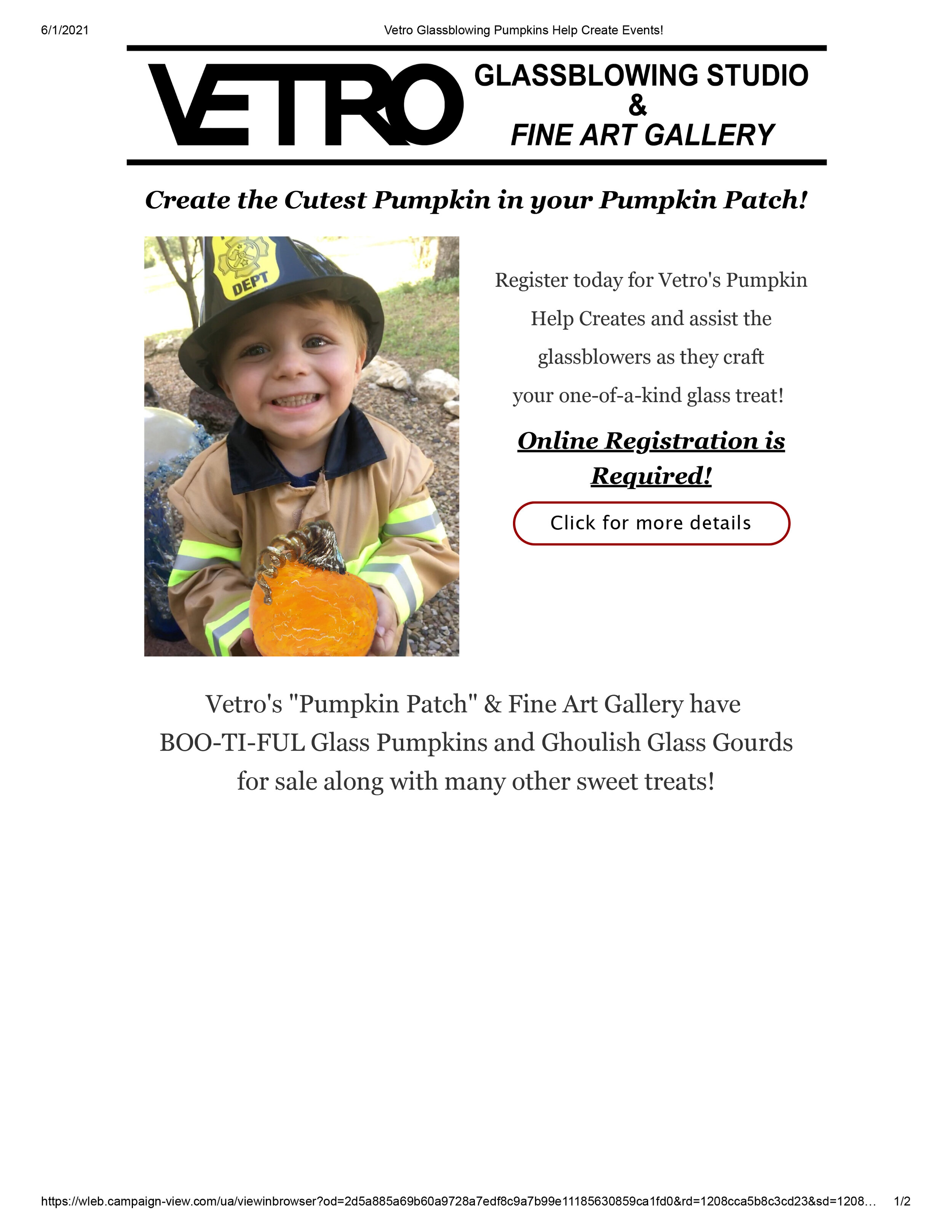 Email Campaigns -Vetro Glassblowing Studio - Create the Cutest Pumpkin in your Pumpkin Patch-1.jpg