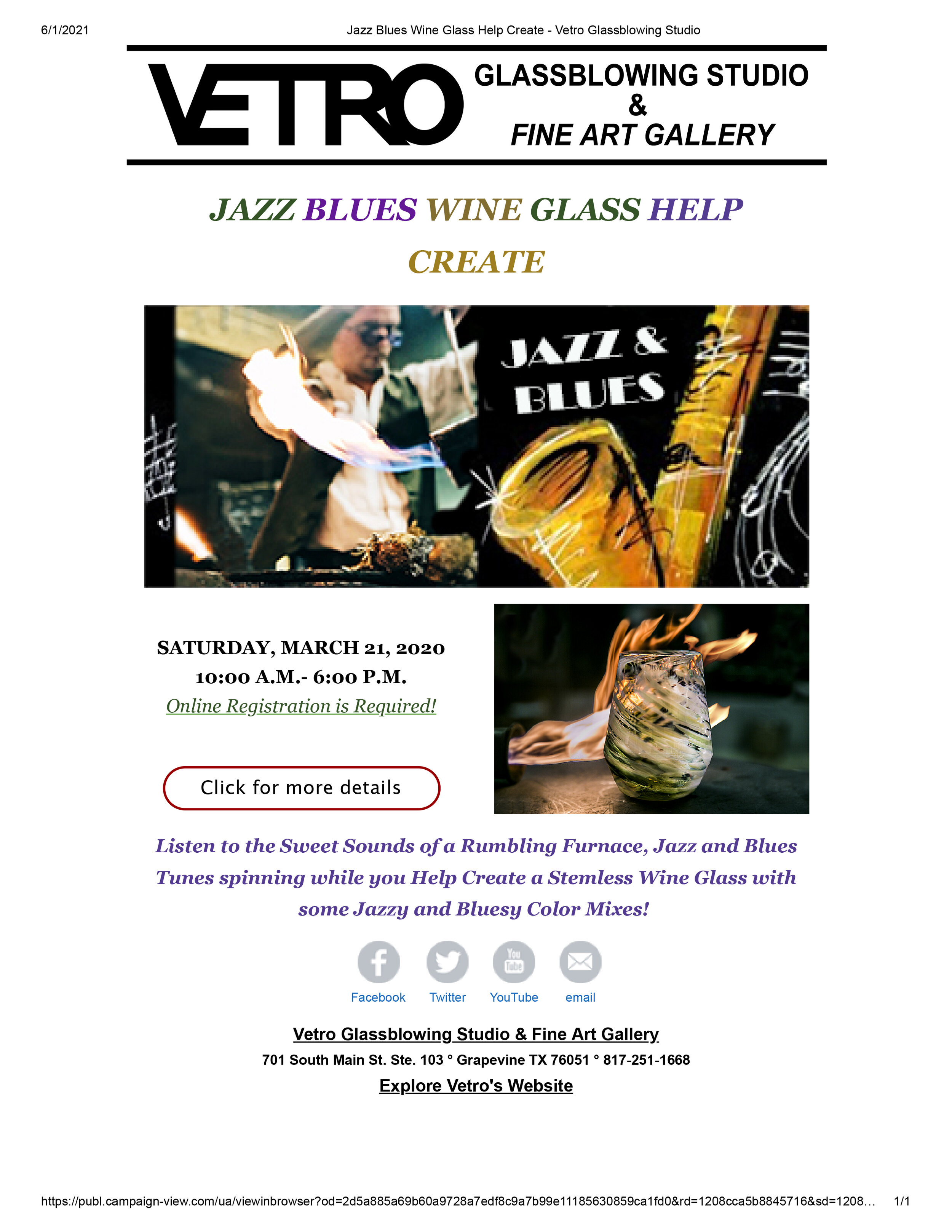 Email Campaigns -Vetro Glassblowing Studio - JAZZ BLUES WINE GLASS HELP CREATE.jpg