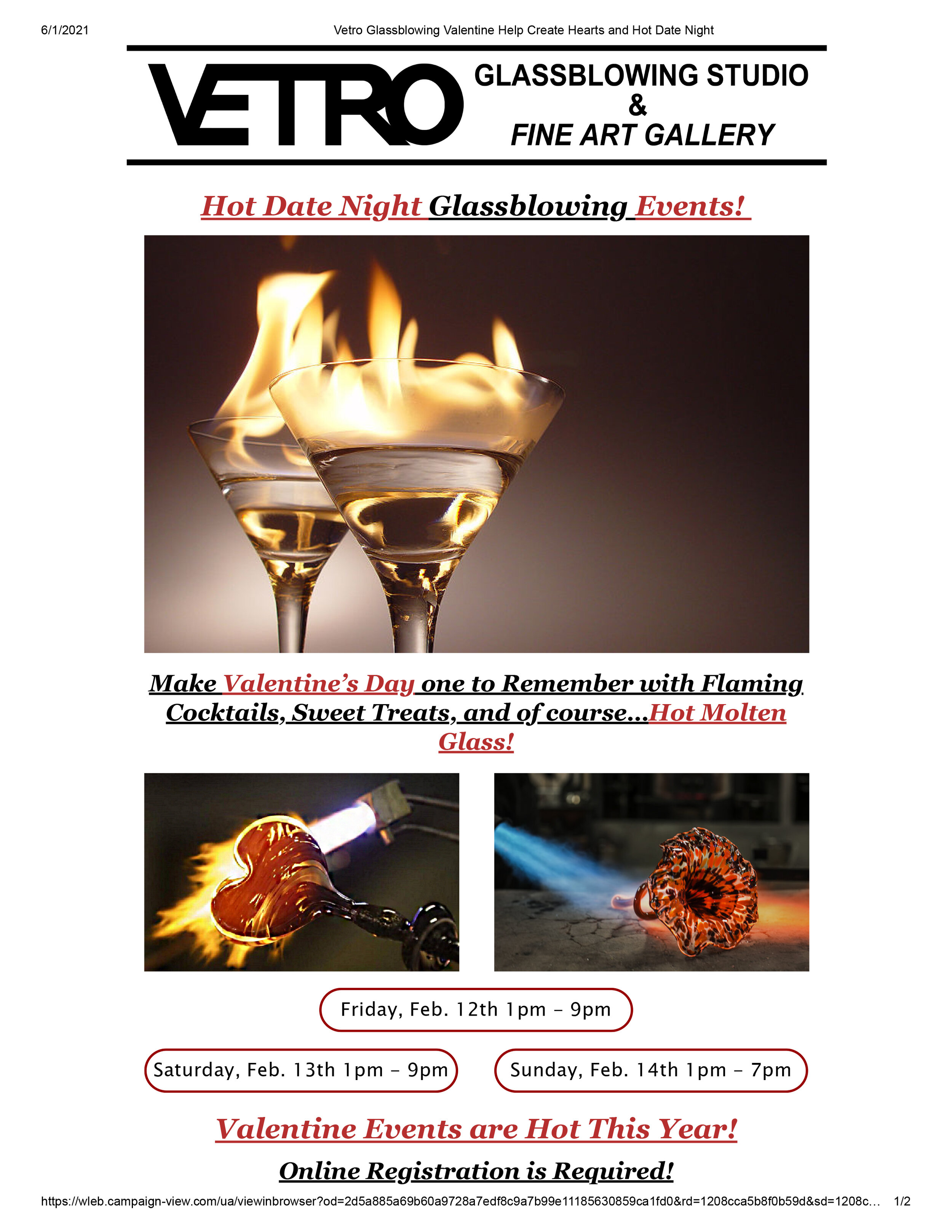 Email Campaigns -Vetro Glassblowing Studio - Make Valentine’s Day one to Remember with Flaming Cocktails-1.jpg