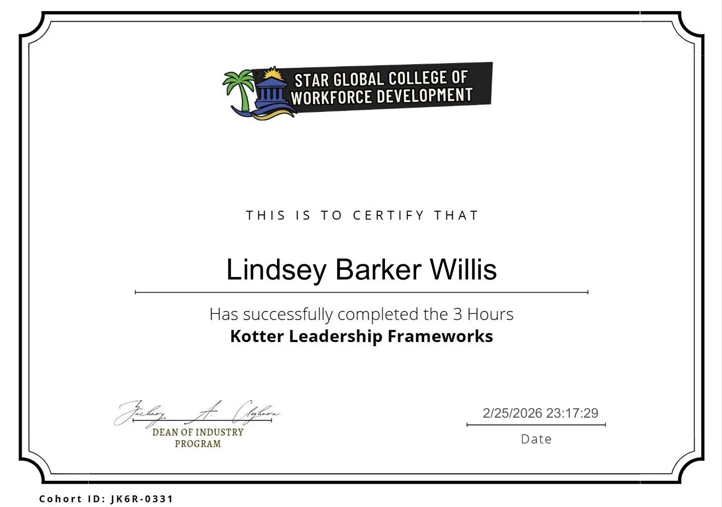 Kotter Leadership Frameworks Course, Lindsey Barker Willis 2026-02-26.jpg