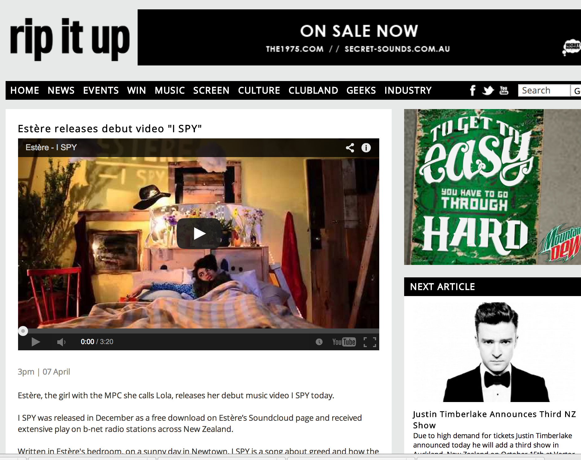 RIP IT UP premiering Est è re - I SPY