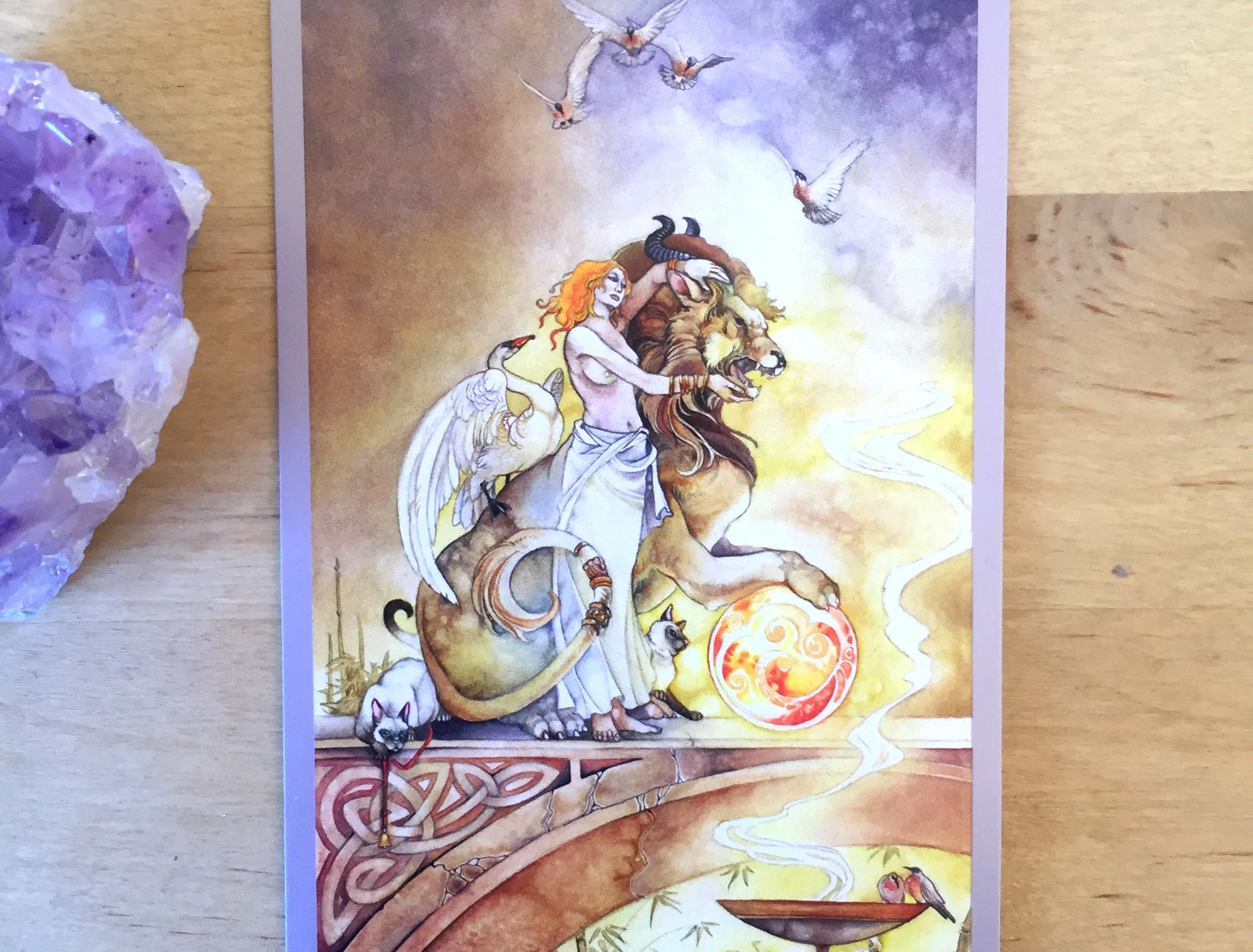 Strength Card from the Shadowscape Tarot Deck