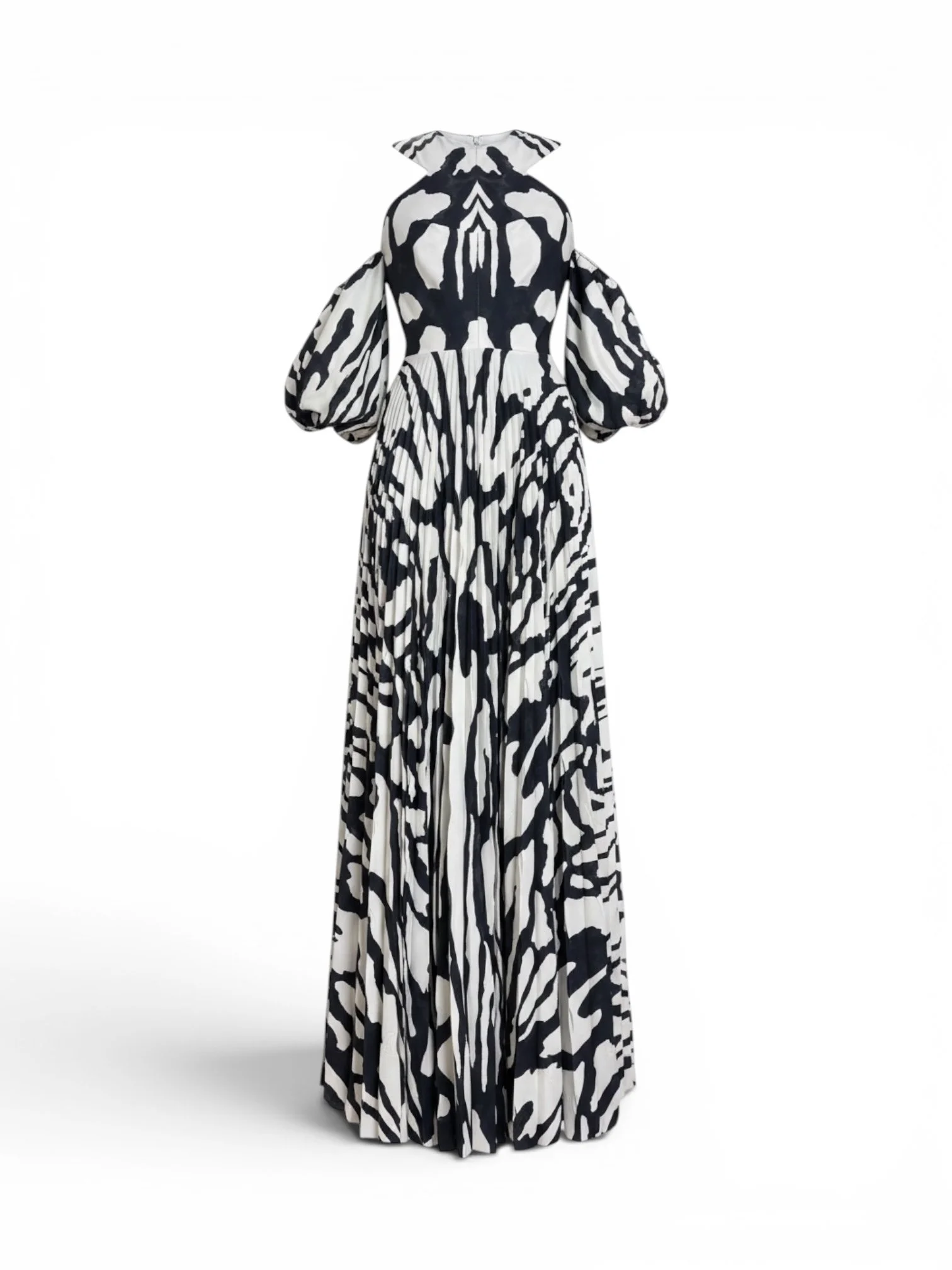 INKBLOT PLEATED GOWN
