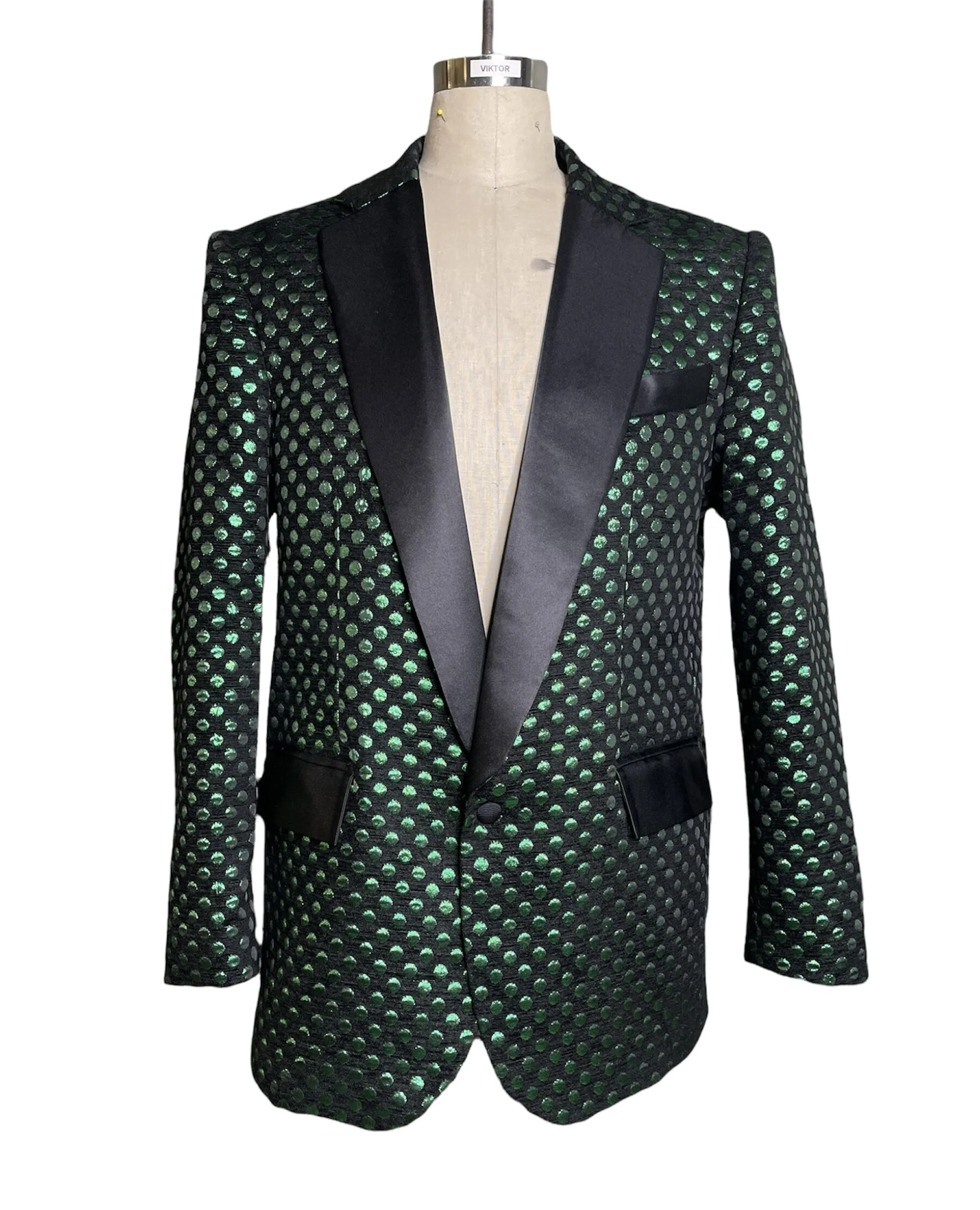 POLKA-DOT BROCADE SUIT JACKET